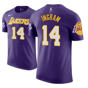 Brandon Ingram Los Angeles Lakers Name & Number Player Men's #14 Statement T-Shirt - Purple 740941-742