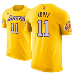 Brook Lopez Los Angeles Lakers Edition Name & Number Player Men's #11 Icon T-Shirt - Gold 186201-481