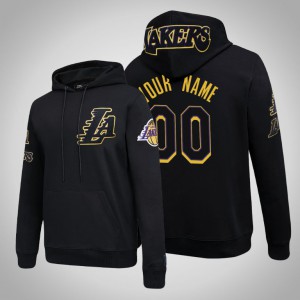 Custom Los Angeles Lakers Chenille Pullover Men's #00 Pro Standard Hoodie - Black 339985-323
