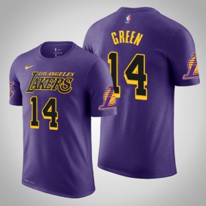 Danny Green Los Angeles Lakers Name & Number Men's #14 City T-Shirt - Purple 705390-944