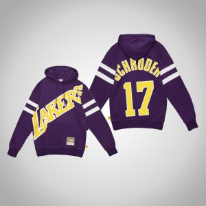 Dennis Schroder Los Angeles Lakers 2.0 Fleece Men's #17 Big Face Hoodie - Purple 839484-452