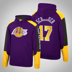 Dennis Schroder Los Angeles Lakers Fusion Fleece Men's #17 Hardwood Classics Hoodie - Purple 434955-316
