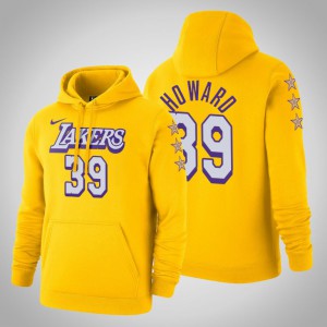 Dwight Howard Los Angeles Lakers 2020 Season Pullover Men's #39 City Hoodie - Gold 153217-407