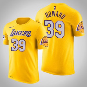 Dwight Howard Los Angeles Lakers Name & Number Men's #39 Icon T-Shirt - Gold 907448-684