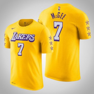 JaVale McGee Los Angeles Lakers 2020 Season Name & Number Men's #7 City T-Shirt - Gold 536253-803