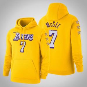 JaVale McGee Los Angeles Lakers 2020 Season Pullover Men's #7 City Hoodie - Gold 736097-125