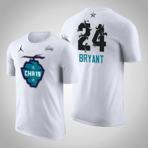 Kobe Bryant Los Angeles Lakers Game The Buzz Side Sweep Men's #24 2019 All-Star T-Shirt - White 761029-189