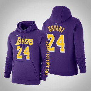 Kobe Bryant Los Angeles Lakers 2020 Season Pullover Men's #24 Statement Hoodie - Purple 656676-713