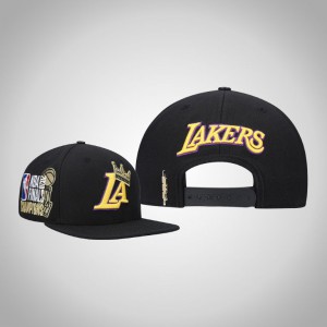 Los Angeles Lakers Finals Champs Crown Snapback Men's 2020 NBA Finals Champions Hat - Black 443888-809