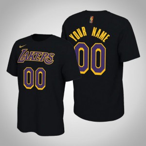 Custom Los Angeles Lakers Edition 2021 Men's #00 Earned T-Shirt - Black 998194-643