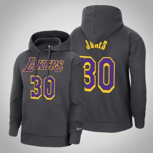 Damian Jones Los Angeles Lakers 2021 Season Pullover Men's #30 Earned Hoodie - Charcoal 540752-784