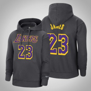 LeBron James Los Angeles Lakers 2021 Season Pullover Men's #23 Earned Hoodie - Charcoal 752791-374