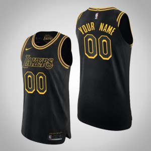 Custom Los Angeles Lakers City Mentality Authentic Men's #00 Mamba Edition Jersey - Black 634851-888