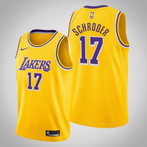 Dennis Schroder Los Angeles Lakers 2020-21 Men's #17 Icon Jersey - Yellow 745098-912