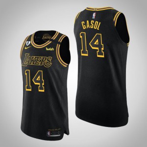 Marc Gasol Los Angeles Lakers Honor Kobe and Gianna Authentic Men's #14 City Jersey - Black 100780-745