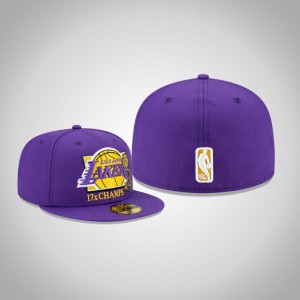 Los Angeles Lakers Multi Champs Trophy 59FIFTY Fitted Men's 2020 NBA Finals Champions Hat - Purple 451206-324