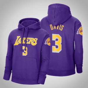 Anthony Davis Los Angeles Lakers 2021 Season Men's #3 Statement Hoodie - Purple 180765-260
