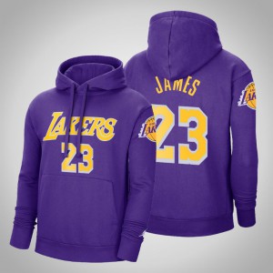 LeBron James Los Angeles Lakers 2021 Season Men's #23 Statement Hoodie - Purple 802508-586
