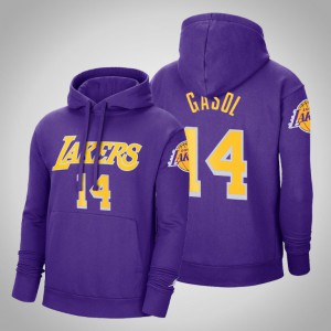 Marc Gasol Los Angeles Lakers 2021 Season Men's #14 Statement Hoodie - Purple 936106-632