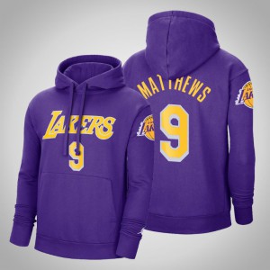 Wesley Matthews Los Angeles Lakers 2021 Season Men's #9 Statement Hoodie - Purple 882825-207