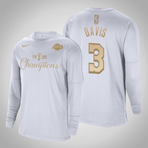 Anthony Davis Los Angeles Lakers Trophy Ring Banner Shooting Men's #3 2020 NBA Finals Champions T-Shirt - White 783313-432
