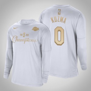 Kyle Kuzma Los Angeles Lakers Trophy Ring Banner Shooting Men's #0 2020 NBA Finals Champions T-Shirt - White 164417-530