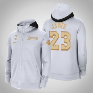 LeBron James Los Angeles Lakers Ring Therma Flex Full-Zip Men's 2020 NBA Finals Champions Hoodie - White 468808-493