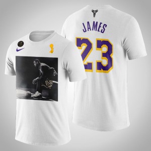 LeBron James Los Angeles Lakers 4X Finals MVP Award Men's #23 2020 NBA Finals Champions T-Shirt - White 793838-334