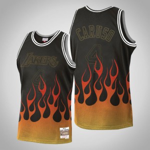 Alex Caruso Los Angeles Lakers Men's #4 Flames Jersey - Black 675943-459