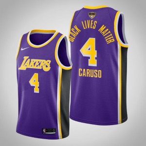 Alex Caruso Los Angeles Lakers Black Lives Matter Statement Men's #4 2020 NBA Finals Bound Jersey - Purple 470629-443