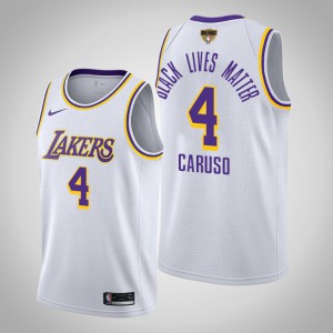 Alex Caruso Los Angeles Lakers Black Lives Matter Association Men's #4 2020 NBA Finals Bound Jersey - White 795060-657