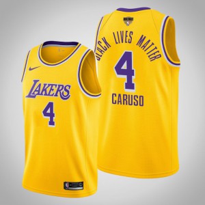 Alex Caruso Los Angeles Lakers Black Lives Matter Icon Men's #4 2020 NBA Finals Bound Jersey - Yellow 471654-127
