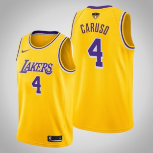 Alex Caruso Los Angeles Lakers Icon Men's #4 2020 NBA Finals Bound Jersey - Yellow 159118-932