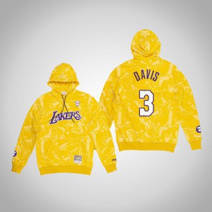 Anthony Davis Los Angeles Lakers Camo Pullover Men's #3 AAPE x Mitchell Ness Hoodie - Gold 752739-748