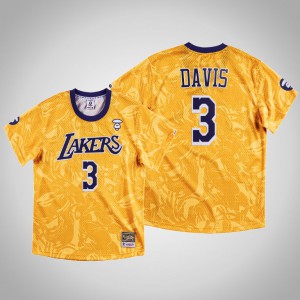 Anthony Davis Los Angeles Lakers Swingman Classic Men's #3 AAPE x Mitchell Ness Jersey - Gold 965478-332