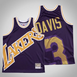 Anthony Davis Los Angeles Lakers Hardwood Classics Men's #3 Big Face Jersey - Purple 701875-675