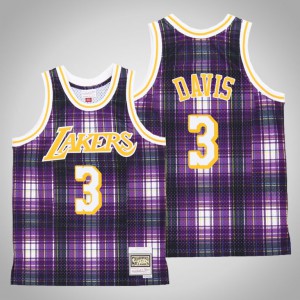 Anthony Davis Los Angeles Lakers Swingman Hardwood Classics jersey Men's #3 Private School Jersey - Purple 997591-675