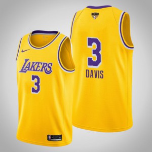 Anthony Davis Los Angeles Lakers Social Justice Icon Men's #3 2020 NBA Finals Bound Jersey - Yellow 778710-558