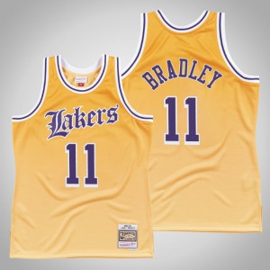 Avery Bradley Los Angeles Lakers 1984-85 Faded Men's #11 Old English Jersey - Yellow 245388-739