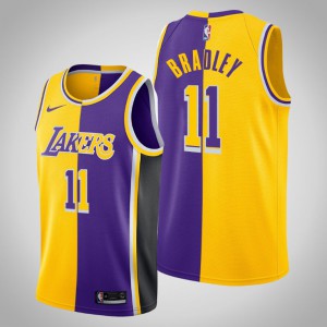 Avery Bradley Los Angeles Lakers Men's #11 Split Jersey - Yellow Purple 665988-385