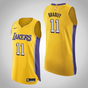 Avery Bradley Los Angeles Lakers Authentic Men's #11 Icon Jersey - Yellow 536090-744