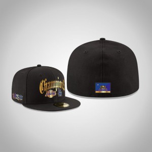 Los Angeles Lakers 59FIFTY Fitted Men's 2020 Dual Champions Hat - Black 633164-879