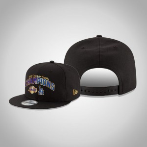 Los Angeles Lakers City 9FIFTY Snapback Adjustable Men's 2020 Dual Champions Hat - Black 496054-620