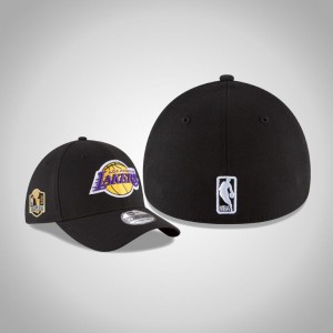 Los Angeles Lakers Side Patch 39THIRTY Flex Men's 2020 NBA Finals Champions Hat - Black 290795-940