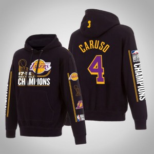 Alex Caruso Los Angeles Lakers 17Times Pullover Men's #4 2020 NBA Finals Champions Hoodie - Black 105525-922