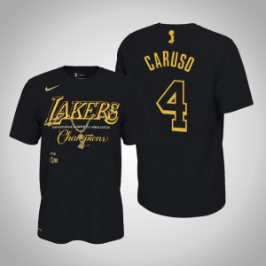Alex Caruso Los Angeles Lakers Celebration Pendant Men's #4 2020 NBA Finals Champions T-Shirt - Black 829172-568