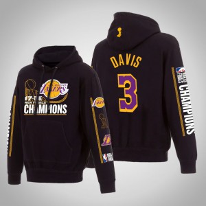Anthony Davis Los Angeles Lakers 17Times Pullover Men's #3 2020 NBA Finals Champions Hoodie - Black 608557-332