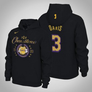 Anthony Davis Los Angeles Lakers Locker Room Pullover Men's #3 2020 NBA Finals Champions Hoodie - Black 842879-453