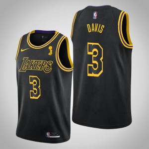Anthony Davis Los Angeles Lakers Mamba Tribute City Men's #3 2020 NBA Finals Champions Jersey - Black 714206-164