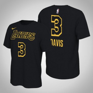 Anthony Davis Los Angeles Lakers Men's #3 2020 Orlando Restart T-Shirt - Black 829018-550